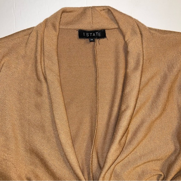 1. State Women’s Cross Front Knit Top in Wild Oak Sz M - Picture 3 of 11